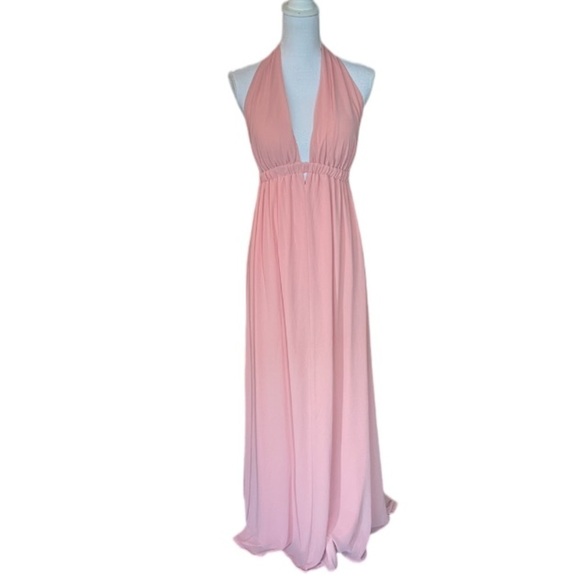 Show Me Your Mumu Dress Womens Medium Luna Halter Bridesmaids Wedding Formal - Picture 5 of 16